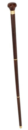 Beaupretty Gehstock Holz rutschfest Abnehmbar DREI Stück für Senioren Männer Spazierstock Ergonomischer Griff Tragbar Wanderstock für Ältere Menschen Dunkelbraun