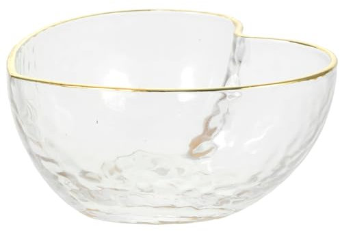 Cabilock Schüssel Herzschale Glas Dessertschale Salatschale Kristallschale Klare Schale Vorspeisenschale Zum Servieren Obstsalat Snacks Abendessen Partys
