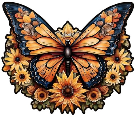 Holzpuzzle Erwachsene, einzigartige Holz Puzzle, Wooden Puzzle, Schmetterling M