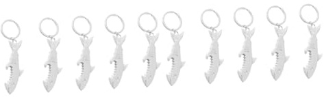 Cabilock 2 Series Llaveros Metálicos Pequeños Con Diseño De Porta Llaves Decorativo Y Abrebotellas Práctico Para Hombres Y Mujeres Color Plata 5 Piezas*2
