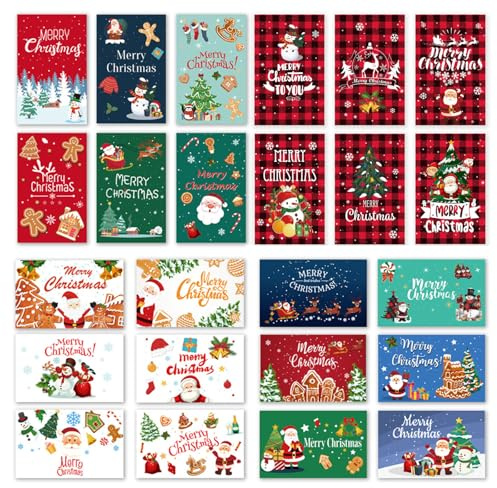 Lot de 24 cartes de Noël Pop 3D avec enveloppe, élégantes et contemporaines, pliables, cartes de vœux de Noël de qualité supérieure pour la famille et les amis