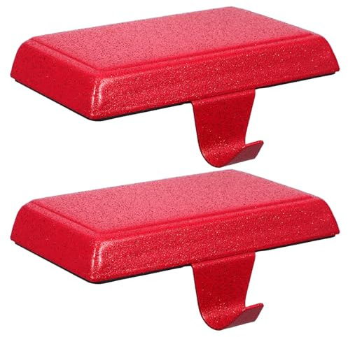 IMIKEYA 2 soportes para calcetines navideños: soporte para calcetines navideños, ganchos para chimenea y decoración para fiestas navideñas.