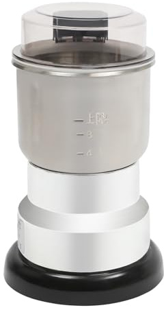 Macinino elettrico, 22000 giri/min, macinino per cereali, macinino da caffè, macinino per spezie, in acciaio inox, multifunzione, con pennello, per chicchi di caffè, spezie, erbe, noci