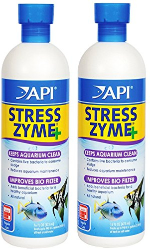 API Stress Zyme Freshwater and Saltwater Aquarium Cleaning Solution (2 Pack / 16-Ounce)