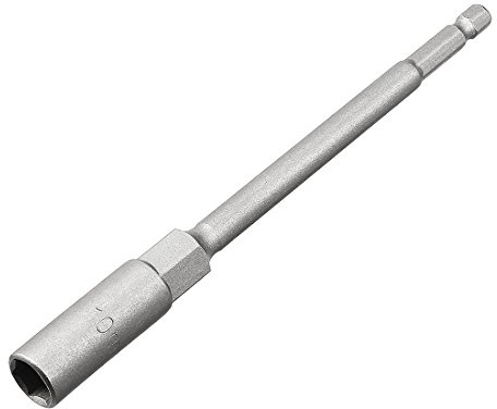 Sourcingmap 1/4 Quick-Change Hex Shank 10mm Nut Setter Driver Drill Bit, 150mm Length, Metric No-Magnetic