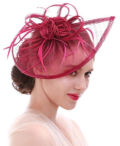 Xiang Ru Fascinators Hut Mit Schleier Damen Vintage Cocktail Kopfschmuck Haarschmuck Stirnbänder