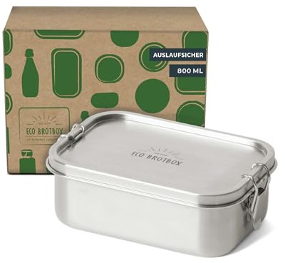 ECO Brotbox Yogi Box | Brotdose mit Fächern 800ml | Lunchbox aus Edelstahl BPA frei | Vesperbox auslaufsicher und Spülmaschinenfest