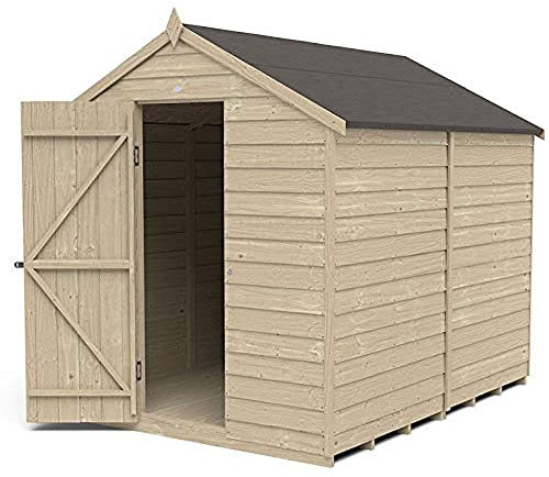 Forest Garden 4LIFE Apex Shed 6x8 | Single Door | No Window|25 Year Anti-Rot Guarantee