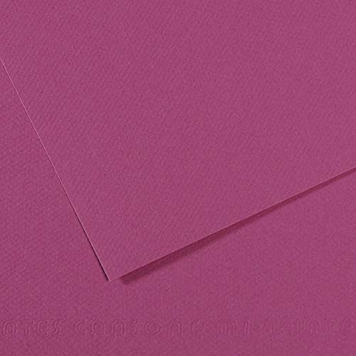 Canson Mi-Teintes Papel de Color de Pulpa Teñida, 160 g/m2, Morado (Violet - 507), 29,7x55, Pack de 10