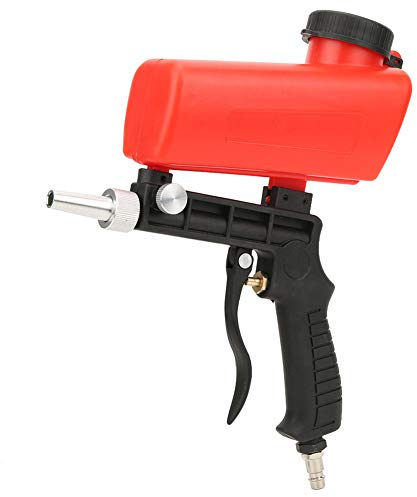 Pneumatische Sandstrahlpistole, tragbarer Mini-Sandstrahler mit 6,35 mm Lufteinlass, tragbares Sandstrahlpistole, Schwerkraft-pneumatische Sandstrahlpistole