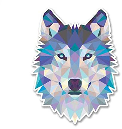 Wolfskopf Realistisch Aufkleber,Asudaro 2Stück 3D Wolf Autoaufkleber Cartoon Husky Wolf Autoaufkleber wasserdichter Wolf Totem Autoaufkleber Auto Styling Dekoration Aufkleber Wohnmobil,13 * 9cm,Farbe