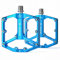 GEWAGE Rennrad-/Mountainbike-Pedale – 3 Lager Fahrradpedale – CNC-gefräste 9/16-Zoll-Flachpedale mit abnehmbaren Anti-Rutsch-Nägeln (Blau)