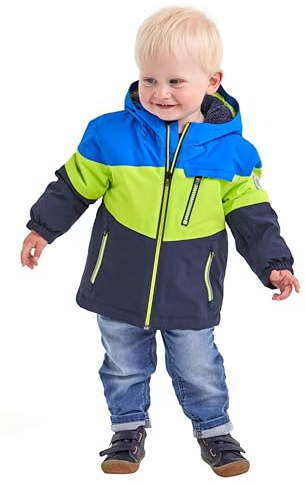 Killtec Unisex Fisw 3 Mns Jckt Skijacke Funktionsjacke mit Kapuze und Schneefang, neon blue, 122-128 EU