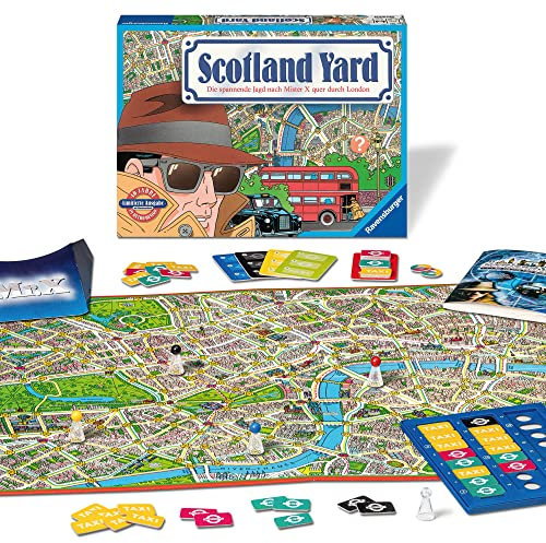 Ravensburger 27461, Scotland Yard 40 Jahre Jubiläumsedition, im Retro Design, mit Abenteuerbuch, Abwechslungsreiches Familienspiel für Erwachsene und Kinder ab 8 Jahren, für 2-6 Spieler