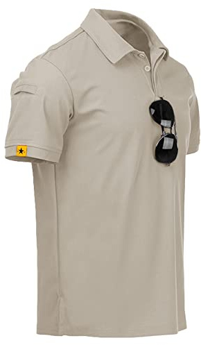 geeksport Poloshirt Herren Kurzarm T-Shirts Männer Golf Polo Shirt Funktions Polohemd Casual Sport Shirt Outdoor Atmungsaktives Sommer Polo