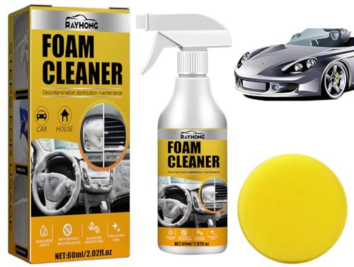 Gubuyi Detergente in Schiuma Multiuso,Multipurpose Foam Cleaner Spray,Foam Cleaner Schiuma Spray,Detergente in Schiuma Magica per Auto, Foam Cleaner per Cucina/Bagno/Tappezzeria Auto