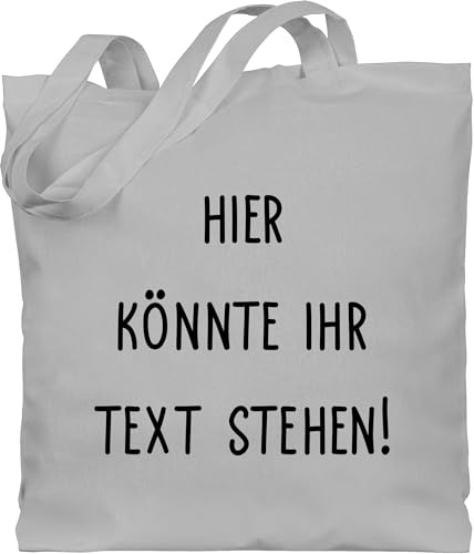 Geschenk mit Namen personalisiert by Shirtracer - Baumwolltasche - Aufdruck selbst gestalten - Hier könnte ihr Text stehen I Eigener Text I Wunschtext I Custom Text