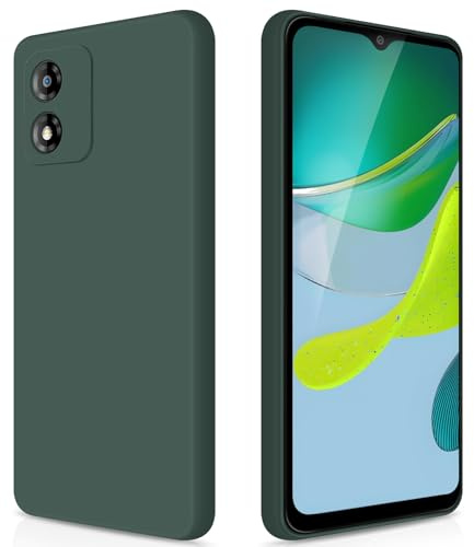 GiiYoon Funda para Motorola Moto E13, Case de Silicona Suave de TPU Carcasa Protector de Goma Fexible Prueba Liviano y a Delgado de Golpes Antirrayas para Teléfono (Verde)