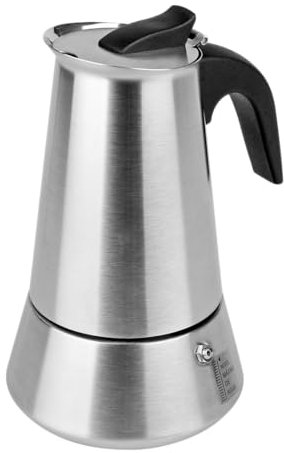 HOME SOLAZZIA Caffettiera in acciaio inox induzione 12 tazze 600 ml Macchina da caffè per espresso Adatto a tutti i tipi di cucine Caffettiere Piano cottura, Induzione, Gas (12 Tazze 600ML)