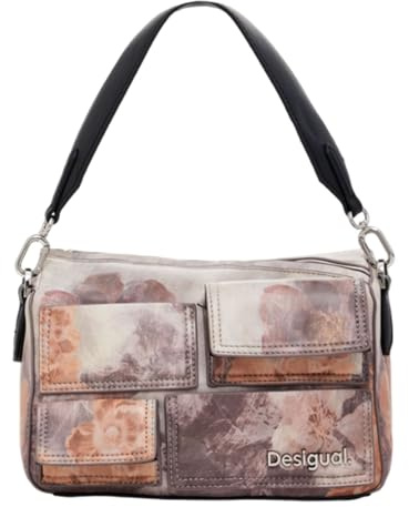 Desigual Women's Pocket Blossom Phuket, 1001 Crudo, U Accessories PU Hand Bag, White