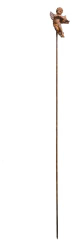 ecosoul Lot de 2 piquets de jardin en fonte - En métal - Décoration de jardin - Piquet de sol - Rouille noble - 110 cm de haut