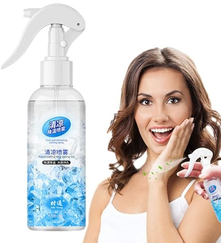 Spray rinfrescante per il corpo, lenitivo e protettivo, 100 ml, spray per viso e corpo, rinfrescante, mantiene fresco il calore, raffreddamento per lavoratori all'aperto, di raffreddamento