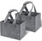 Lnjya 2 Stück Flaschentasche,Flaschenträger 6 Flaschen, Flaschentasche 6 Flaschen,Männerhandtasche aus Filz,Filztasche Weinflasche Tasche,Flaschenkorb