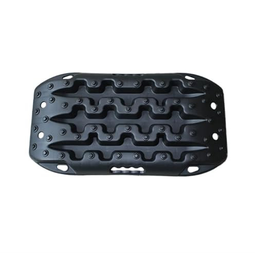 NihaoWXM Sandbleche Offroad 2PC 58cm Auto Traktion Boards Notfall Mini-Größe Tracks Traktion Matte for Off-Road Sand Schlamm Wohnmobil(Black)