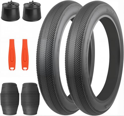 ZUKKA 2er-Pack E-Bike Reifen 20/24x4.0 Zoll Heavy Duty Faltbar Fat Bike Tire Fahrradmantel für E-Bike,Mountainbike,Snow Bike