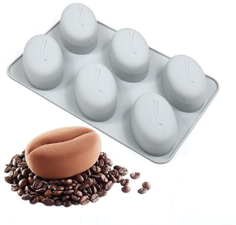 DUBENS Stampo in silicone per caffè e cacao a forma di mousse – Flessibile e durevole per cuocere fai da te, stampo per dessert creativi, mousse e decorazioni per torte