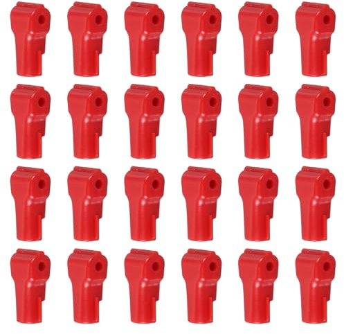 PATIKIL 25 Pz Ferma Perno Blocco 5 mm Gancio Pannello Ganci Sicurezza Rosso