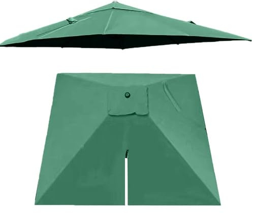 RTVGNSZSJL Telo Di Ricambio Per Ombrellone A Sbalzo 3x3m Ombrellone Da Giardino Quadrato 8 Stecche Telo Di Ricambio Per Ombrellone Terrazza 2.5x2.5m Telo Per Ombrellone Mercato(Green,2.5x2.5m (8'x8'))