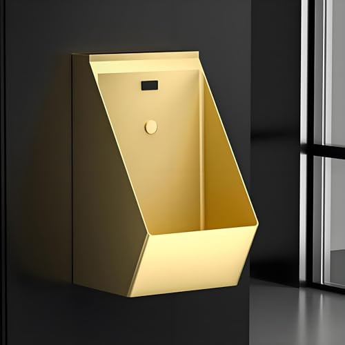 Urinario de pared de acero inoxidable con sistema de descarga para baños comerciales y residenciales