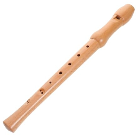 OFFSCH Flauta Dulce De Madera Para Niños, 8 Agujeros, Diseño Alto Alemán, Instrumento De Viento Educativo Para Principiantes, Flauta Para Práctica Musical y Desarrollo De Habilidades, 1 Unidad
