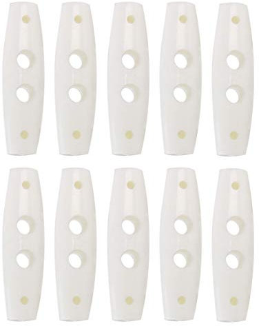 sourcing map 10 STK.Kordelstopper Kordelklemme Kunststoff Knebelknöpfe Knebelknopf Knebelverschluss Nähknöpfe 38mm Länge