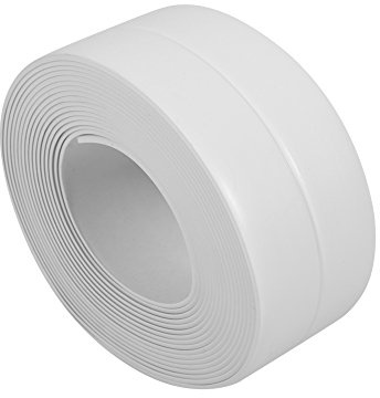 Yosoo PVC weiß ca 3.2M Wasserdicht Band Küchen Badezimmer Anti Mehtau Dichtungsband