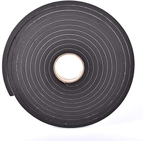 Sponge Neoprene Stripping W/Adhesive 1in Wide X 1/2in Thick X 25ft Long
