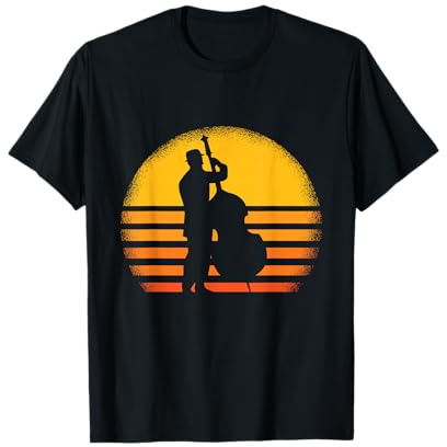 Kontrabass Spieler Bassist Retro T-Shirt