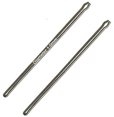 MASAR Delade sprintar 22mm Ø 1,0mm 316L rostfritt stål – bandstift stift för klockarmband – klocka armband Watch Split Pins Strap/Bracelet Steel - 2 pcs