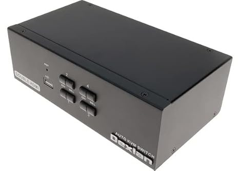 DEXLAN KVM 4 ports double ecran HDMI 4K USB 2 0 cables