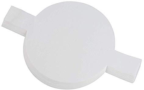 Lot de 100 doublures rondes en papier sulfurisé avec languettes pour la cuisson des gâteaux et du four hollandais Blanc 15,2 cm