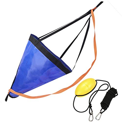 MOOCY Drift Sock with Harness Buoy for Fishing Boat, Sea Anchor Drift Control Drogue Bag for Kayak, Canoe, Pontoon & Trolling Boats - Water Brake Parachute
