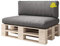sunnypillow Palettenkissen mit abnehmbarem Bezug UV - beständig Outdoor/Indoor Palettenauflage Palettenpolster Palettensofa Sitzkissen Rückenlehne 2er Set 120 x 80 Anthrazit