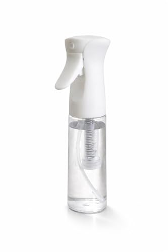 Hula Home sprayflaska för hår (300 ml) kontinuerlig dimma tom ultrafin plastvattenspruta – för hårstyling, rengöring, salonger, växter, doftmedel av eteriska oljor och mer – vit