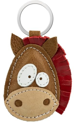 Simaru Tierisch starke Schlüsselanhänger aus hochwertigem Echtleder, Made in EU,Perfekt für Weihnachten Geburtstag Jahrestag, Finde dein Lieblingstier
