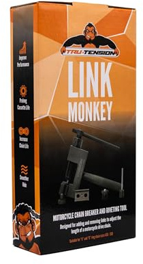 Tru-Tension | Link Monkey | Motorcycle Chain Breaker & Riveting Tool | Perfect For Road Riding, Off-Road, Commuting & Touring | Motorcycle Tools & Accessories