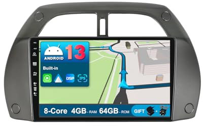 JOYX Android 12 IPS bilradio passar Toyota RAV4 (2011–2016) – 4G + 64G – inbyggd DSP/Carplay/Android Auto – LED-kamera + MIC – 9 tum 2 Din – rattkontroll 4G WiFi BT DAB 360-kamera snabbbåt