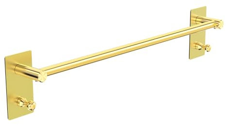 Handtuchhalter ohne Bohren, Bad Handtuchstange Selbstklebend, Wandmontage Badetuchhalter aus SUS304 Edelstahl Mit 2 Haken Badetuchhalter für Badezimmer Küche (Gold, 30CM)