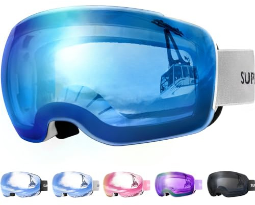 Supertrip Ski Goggles for Men Womens Interchangeable Lens skiing goggles