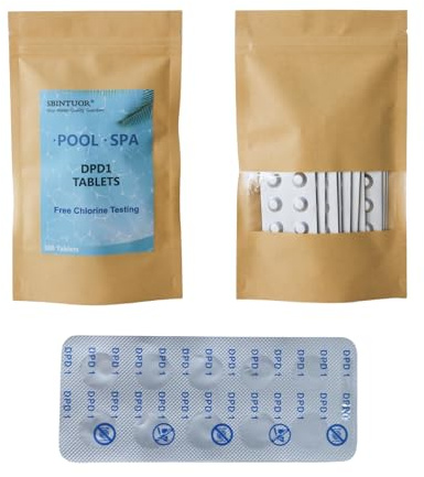 SBINTUOR DPD1 Testtabletten für freies Chlor in Schwimmbädern, Spas und Hot Tub (100 Testtabletten)